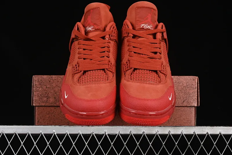 All categories Air Jordan Jordan series basketball shoes Air Jordan 4 L version Nigel Sylvester x Air Jordan 4 OG "Brick By Brick" AJ4 Joe 4 Orange Brown Suede HF4340-800